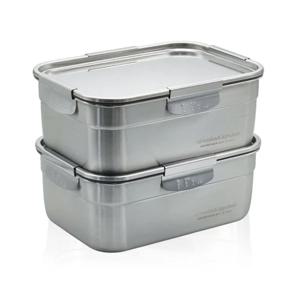 올품락 포스코 STS304 시그니처 올스텐 밀폐용기 8호 3L X 2개