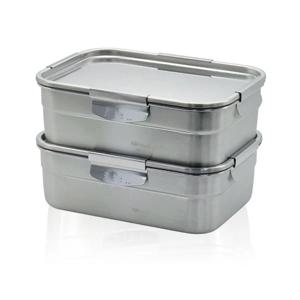 올품락 포스코 STS304 시그니처 올스텐 밀폐용기 7호 2.4L X 2개