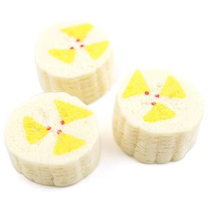 슬라이스 조각 바나나 모형 2.4cm 3개 모조 과일모형 UR