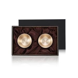 방짜유기 술잔 2P 세트 전통 유기잔 놋잔 소주잔