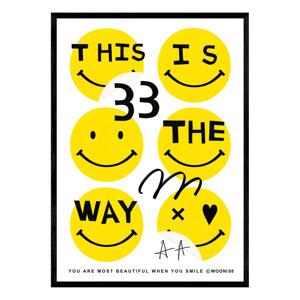 A2 포스터 스마일 행운 웃음 에잇볼 미드센추리 인테리어 유니크 스트릿 홈데코 포스터 액자