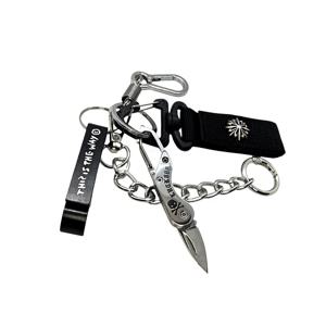 벨크로 나이프 카라비너 세트 택배 컷팅칼 스컬 호신용 무채색 가방 바지 등산 멀티툴 키링