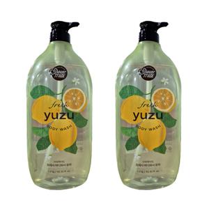애경 샤워메이트 프레시 유자 바디워시 1.2kgx2개 대용량 바디클렌저 촉촉한 향기좋은