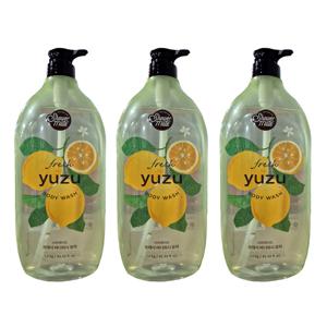 애경 샤워메이트 프레시 유자 바디워시 1.2kgx3개 대용량 바디클렌저 촉촉한 향기좋은