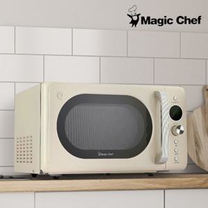 레트로 디자인 플랫 전자레인지 20L 미니 소형 원룸 사무실 가정용 700W