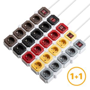 1+1 요리조리 내맘대로 자유변형 인테리어 디자인 멀티탭 4구