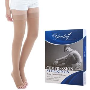 종아리마사지 의료용 압박스타킹 유레그 2220 살색 허벅지형 강압 20~30mmHg