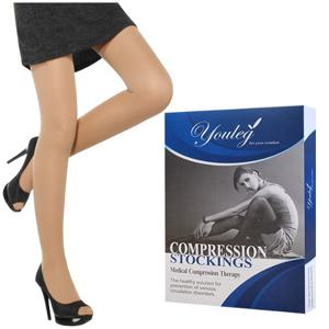 종아리마사지 의료용 압박스타킹 유레그 1121 살색 발막힘 강압 20~30mmHg