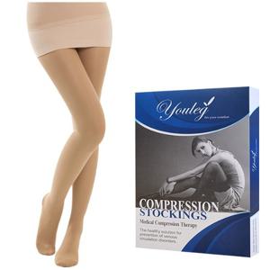 종아리마사지 의료용 압박스타킹 유레그 1131 살색 발막힘 고강압 30~40mmHg