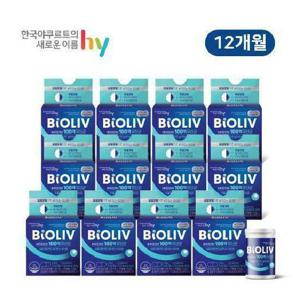 w[방송중 반값세일] 한국야쿠르트 바이오리브 100억 유산균 (120mg*30캡슐)* 12박스 / 12개월분