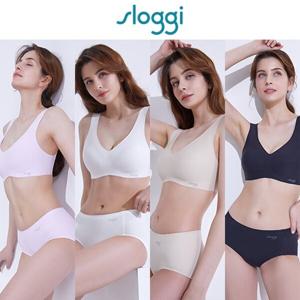 (신세계강남점)슬로기 메쉬 퓨징 브라 팬티 세트 4Colors