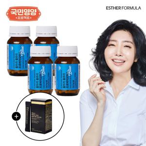 [국민영양] 여에스더 울트라 프로바이오틱스 유산균(블루) 8개월분 (390mg x 60캡슐 x 4병)+맥주효모 1박스