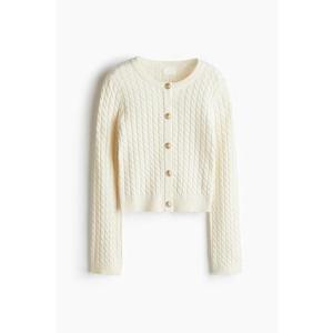 H&M 케이블 니트 가디건 크림 1264094002