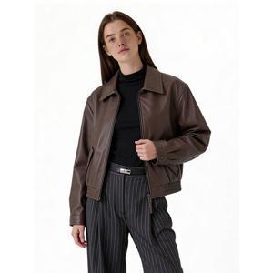 [벨 마르슈]  램스킨 NAPPA 클래식 레더 봄버 자켓