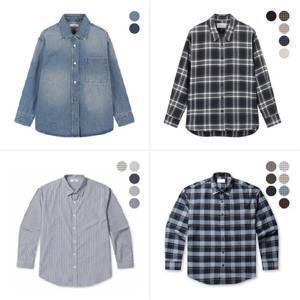폴햄 두께감 딱 걸치기편한 셔츠특가  인기쟁이 청셔켓/솔리드/단색/체크/오버핏 2043,1003,2013,1013