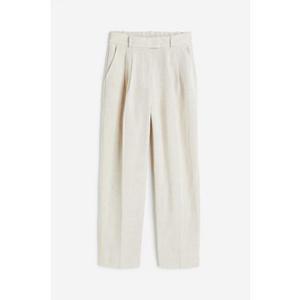 테이퍼드 리넨 블렌드 팬츠 라이트 베이지 1141525002