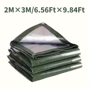 TEMU 고품질 녹색 방수 ター프 - 10밀 특수 고밀도, 찢어짐 방지 및 자외선 차단, 강화된 가장자리와 아일렛, 지붕, 캠핑, 파티오, 수영장, 보트, 자동차, 차양용, 사계절용, 완벽한 크리스마스 선물, 이상적인 새해 선물