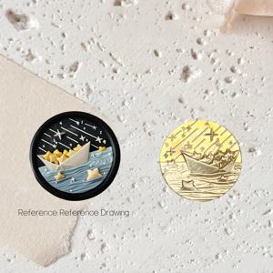 TEMU 릴리프 왁스 씰 스탬프 헤드, 풍선 곰, 별 함, 튤립 강아지, 수제 봉투 초대장 씰 왁스 스탬프 헤드, 단일 구리 스탬프 헤드만 해당, 왁스 없음