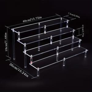 TEMU 아크릴 다층 디스플레이 랙 1개, 투명 디스플레이 튜브, 향수 선반, 주얼리 스탠드, 피규어 보관 디스플레이 베이스, 화장품 디스플레이 스탠드