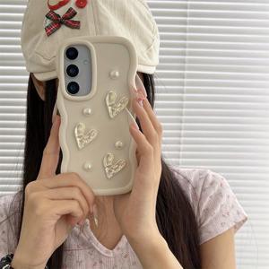 TEMU 하트 모양 휴대폰 케이스, 아름다운 소녀 휴대폰 케이스, 보호용 휴대폰 커버, 삼성 갤럭시 S25 플러스/S24 울트라/S23 FE/S22/S21 FE용