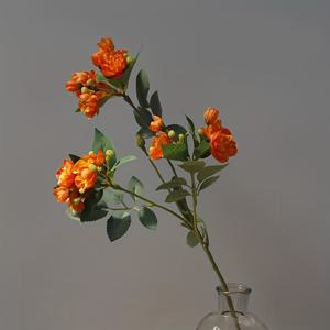 TEMU 가을 및 할로윈에 적합한 인조 꽃 한 팩, 다머리 작은 장미와 야생 장미 특징