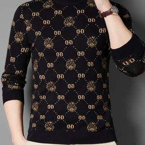 TEMU 새로운 남성용 긴팔 니트 풀오버, 가을/겨울용 라운드넥 스웨터에 장식 패턴이 특징입니다. 캐주얼하고 스타일리시한 이 아이템은 다양한 의상과 잘 어울립니다.