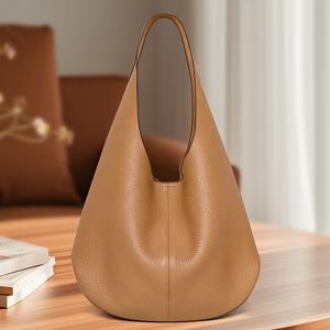 TEMU 진짜 가죽 대용량 크로스바디 백 여성용, 다용도 겨드랑이 숄더백, 진짜 가죽 출근용 토트백 여성용