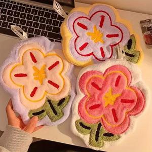 TEMU 랜덤 색상 걸이형 귀여운 손끝 타월 2개, 주방 욕실용 흡수성 핸드 타월, 두꺼운 흡수성 손수건, 귀여운 초흡수성 손수건, 랜덤 색상 발송