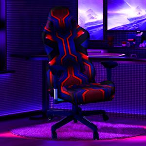 TEMU 기하학 패턴 UV 반응형 야광 컴퓨터 게임용 의자 커버 1세트, 신축성 있고 분리형 디자인의 밀크 섬유 원단, 기계 세탁 가능. 사무실, 침실, 게임용 의자 장식에 적합