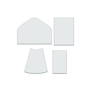 TEMU 4개 투명 PET 재봉 및 퀼팅 템플릿 세트 - 다층 카드 보관 가방 및 DIY 클러치백 패턴 포함, 재사용 가능한 정밀 측정 마킹 가이드, 핸드백 제작, 카드 만들기, 퀼팅에 적합