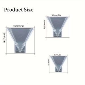 TEMU 3개 투명 실리콘 몰드 1'' 2'' 3'' - DIY 오르곤 파이레이트, 주얼리 제작용 고투명 재사용 가능 & 내구성 있는 레진 몰드, 매끄러운 광택 마감으로 쉽게 탈형, 실리콘 주얼리 몰드, 예술적 공예 용품, 고투명 소재
