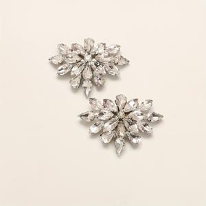 TEMU 빛나는 크리스털로 장식된 고급 슈즈 버클 2개 세트, 분리 가능한 신발 액세서리, 하이힐용 액세서리, 가방 액세서리, 의류 액세서리