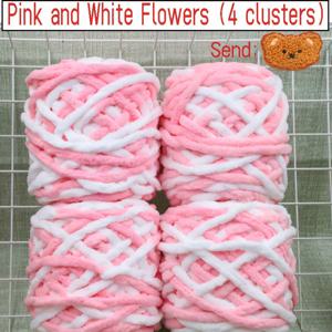 TEMU 4팩 아이스 실 세트, 부드럽고 편안한 셔닐 실, 핸드 니팅 DIY 프로젝트, 스카프, 장갑, 모자, 슬리퍼, 담요에 적합. 두꺼운 니트 실, 바늘과 크로셰용, 1스케인 95-100g, 100% 폴리에스터