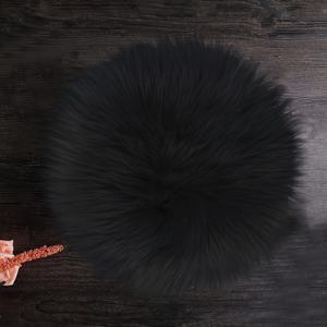 TEMU 원형 홈 데코 러그 매트 1개, 화장대 의자용 플러시 시트 쿠션, 반려동물용 인조 울 원형 시트 쿠션, 의자 패드, 바닥 매트, 거실 침실 매트, 다양한 사이즈: 30cm/11.81인치, 40cm/15.7인치