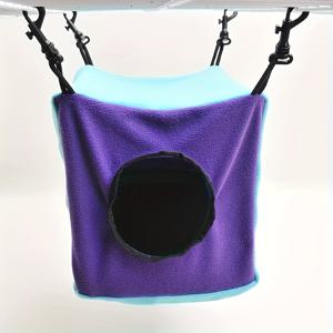 TEMU 다람쥐, 슈가 글라이더, 기니피그, 숨은 집, 앵무새, 계절별 따뜻한 둥지, 소형 애완동물용 큐브형 걸이 침대