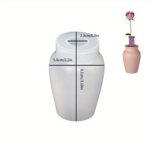 TEMU 화분용 미니 실리콘 몰드, 간편한 화분 몰드, 양초 홀더 몰드, 석고 몰드, 원형 양초 홀더 제작, 석고 레진 화분, 홈 데코 (4가지 스타일 선택 가능)