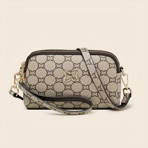 TEMU 온디 여성용 빈티지 스타일 와이스렛 - 스타일리시한 투웨이 크로스바디, 조절 가능한 스트랩, 더블 지퍼 컴파트먼트, 휴대폰 및 열쇠에 이상적, 가벼우며 일상적인 통근에 편리, 휴대폰 액세서리|빈티지 와이스렛|인쇄된 PVC 지갑