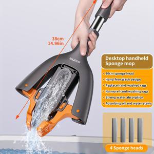 TEMU 수건 대신 사용할 수 있는 편리한 미니 데스크탑 걸레. 손세탁 없이도 간편하게 청소할 수 있어 가정용으로 완벽하며, 물을 흡수하는 스펀지로 욕실에 이상적입니다.