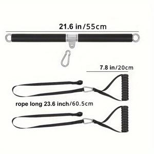 TEMU 삼두근 이두근 백 블라스트 로프, 풀 다운 어태치먼트, 트레이닝 액세서리, 짐 웨이트, 가슴 운동