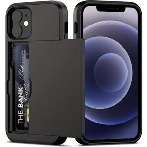 TEMU 아이폰 12 Pro Max, 12 Pro, 12 Pro Max, 12 Mini 카드 홀더 케이스 (카드 슬롯 포함)