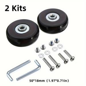 TEMU 2개/4개 11가지 사이즈 선택 가능, 캐리어 바퀴, 무소음 바퀴, 조향 가능한 캐리어 가방, 캐리어 바퀴, 캐리어 교체용 바퀴, 고무 스위블 캐스터, 베어링 수리 키트