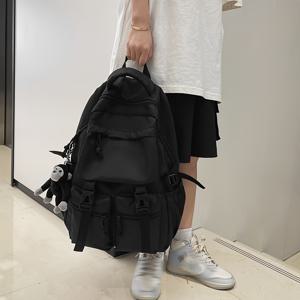 TEMU 남성용 릴리스 버클 디테일 캐주얼 스쿨백, 스쿨백, 백팩, 학교용 백팩, 노트북 가방, 컴퓨터 가방, 책가방, 랙스백, 숄더백, 여행 가방, 스포츠 가방, 대학생 가방, 학용품, 고등학교