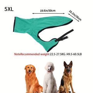 TEMU 풀오버 반려동물 의류, 안감 처리된 골든 리트리버 강아지 코트, 도톰하고 따뜻한 단색 강아지 옷, 조절식 버클 디자인, 다양한 색상 및 사이즈 선택 가능, 아웃도어 의류