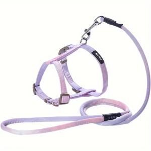 TEMU 고양이 하네스 가슴줄, Y자형 탈출 방지 조절식 고양이 목걸이, 고양이 산책용 가슴줄, 고양이 야외용품