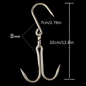 TEMU 스테인리스 스틸 고기 걸이 - 인체공학적 그립이 있는 강력 회전 S자 고리, 고기 진열, 가금류 가게, 주방, 고기 시장용