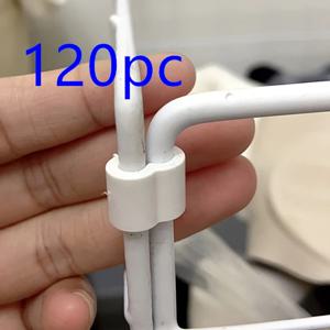 TEMU 120개 세트 C타입 간편 설치 커넥션 클립 - 4mm 전선 사진 벽 플라스틱 부착, 모듈형 그리드 패널 조립용 디자인 - 울타리 커넥터, 회전 가능 및 빠른 해제, 도구 불필요