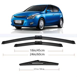 TEMU 현대 I30 2007-2010용 전면 & 후면 와이퍼 블레이드 세트 - 윈드실드 창문 빗자루 24