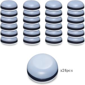 TEMU 가전제품 슬라이드 레일 24개, 3/4인치/20mm 소형 자체 접착식 가전제품 슬라이드, 고하중 주방 가전제품용, 매끄러운 조리대 미끄럼, 대부분의 주방 가전제품과 호환