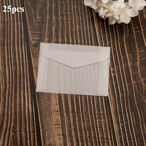 TEMU 25개 순수하고 투명한 봉투, 로맨스와 전통의 조화, 4.3In*6.3In 크기, 결혼식, 크리스마스, 추수감사절, 발렌타인데이, 어버이날, 생일, 비즈니스 행사 및 일상 사용과 같은 다양한 행사에 적합