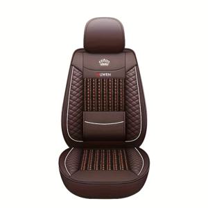 TEMU 클래식 스타일 고품질 크라운 브레이디드 앞좌석 싱글 시트 쿠션 자동차 시트 커버 통기성 풀 인클로저 여름용 쿨 시트 쿠션 브레이디드 자동차 시트 쿠션 앞좌석 싱글 시트 쿠션, 크리스마스 선물